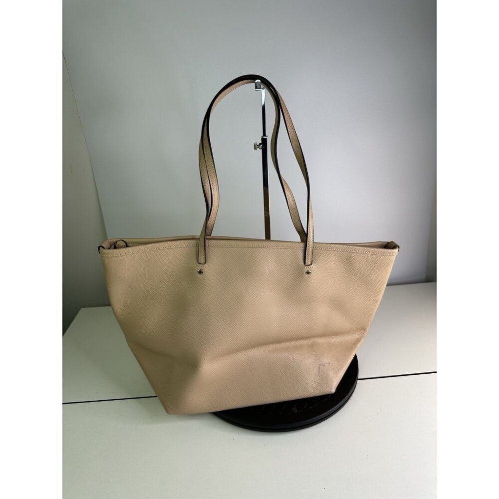 Coach Beige Brown Tote Bag 16in x 15in x 5.5in Used Pre-Owned - Picture 6 of 10